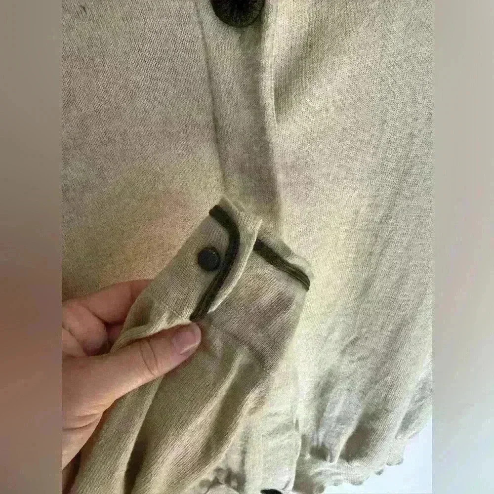 Vintage 1970’s Rare Jean Desses Sweater made in Paris France Brown Wool Cardigan - Picture 4 of 16